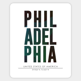 Philadelphia city typography Sticker